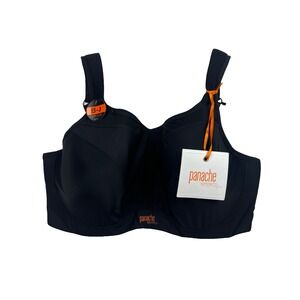 NWT Panache Sport Sports Bra Black Size 36F New